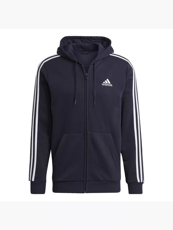 Adidas Essentials Fleece 3-Streifen Kapuzenjacke 3 Adidas Essentials Fleece 3-Streifen Kapuzenjacke