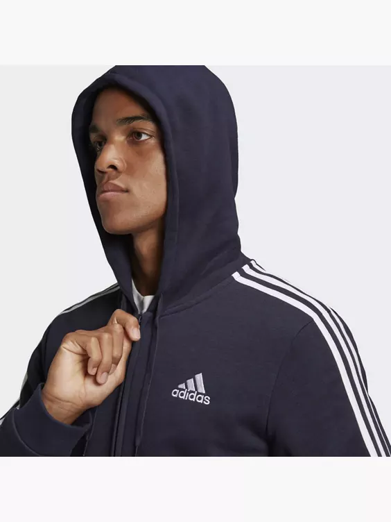 Adidas Essentials Fleece 3-Streifen Kapuzenjacke 5 Adidas Essentials Fleece 3-Streifen Kapuzenjacke – Bild 3