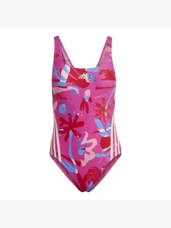 Adidas Floral 3-Streifen Badeanzug