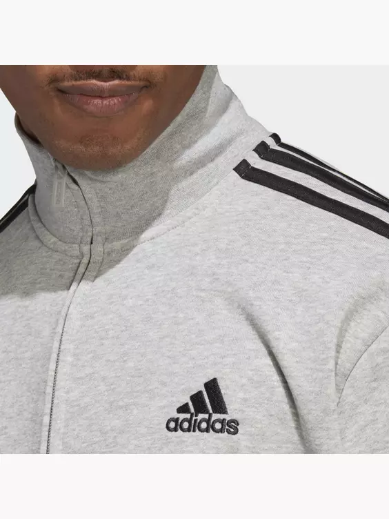 Adidas Basic 3-Streifen French Terry Trainingsanzug 4 Adidas Basic 3-Streifen French Terry Trainingsanzug – Bild 2