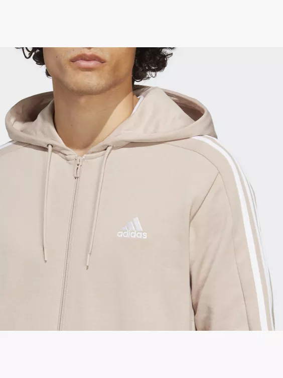 Adidas Essentials French Terry 3-Streifen Kapuzenjacke 4 Adidas Essentials French Terry 3-Streifen Kapuzenjacke – Bild 2